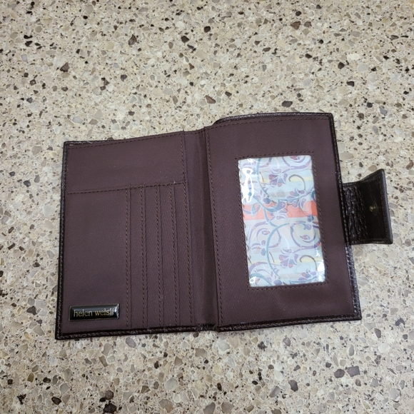 HELEN WELSH BROWN PATENT GENUINE LEATHER ZIP TOP PURSE NWOT & MATCHING WALLET - Picture 16 of 16